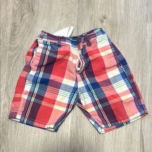Nautica Red and Blue Plaid Shorts Casual Summer Wear